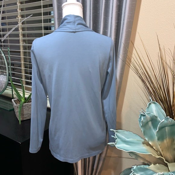 L.L.Bean blue cotton cardigan - Picture 9 of 14